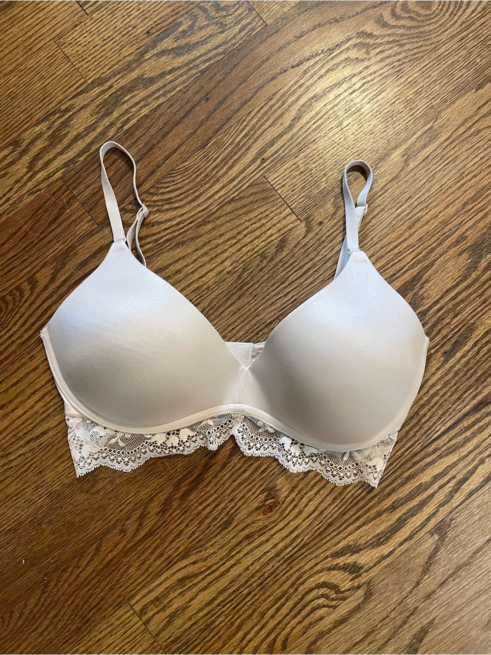 Maidenform Lace-Trim T-Shirt Bra - Light Pink